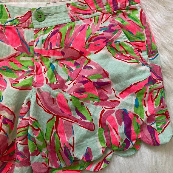 Lilly Pulitzer Buttercup Floral Scalloped Shorts - Picture 3 of 8